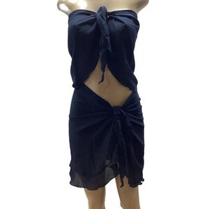 Zuliana ruffle trim sarong skirt and top new with tags